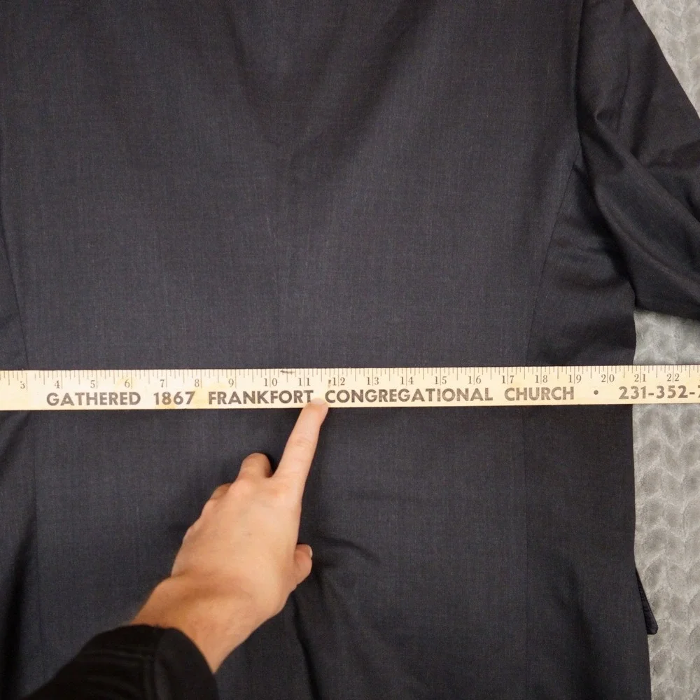 Brooks Brothers 1818 Madison Blazer Mens 43R Charcoal Grey Estrato Wool Italian